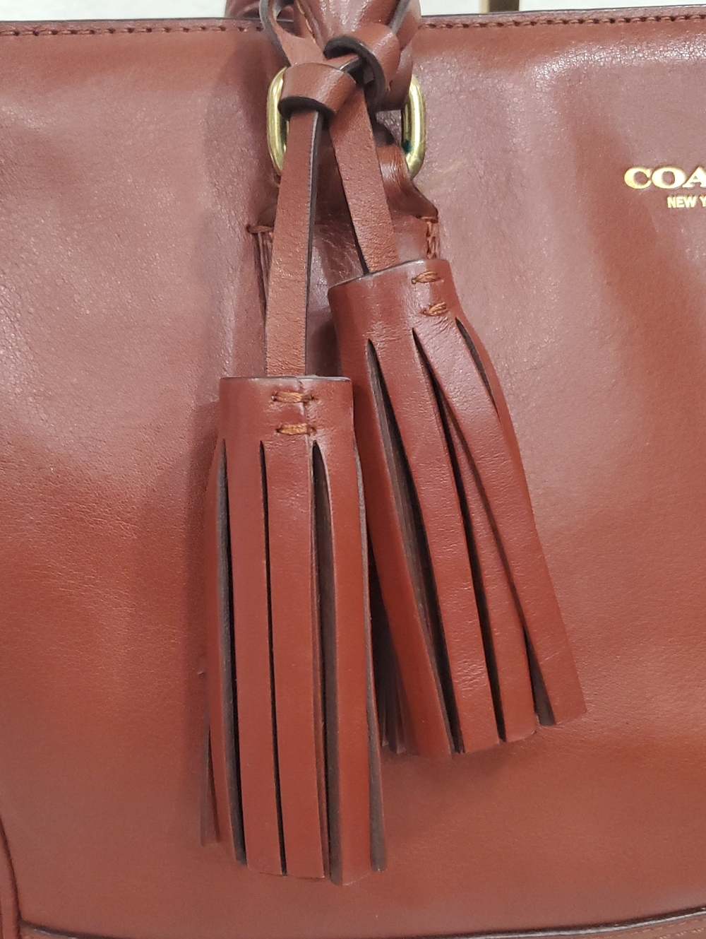 Coach Legacy Candace Large Brown Leather Carryall Handbag🤎💛 - Picture 7 of 16
